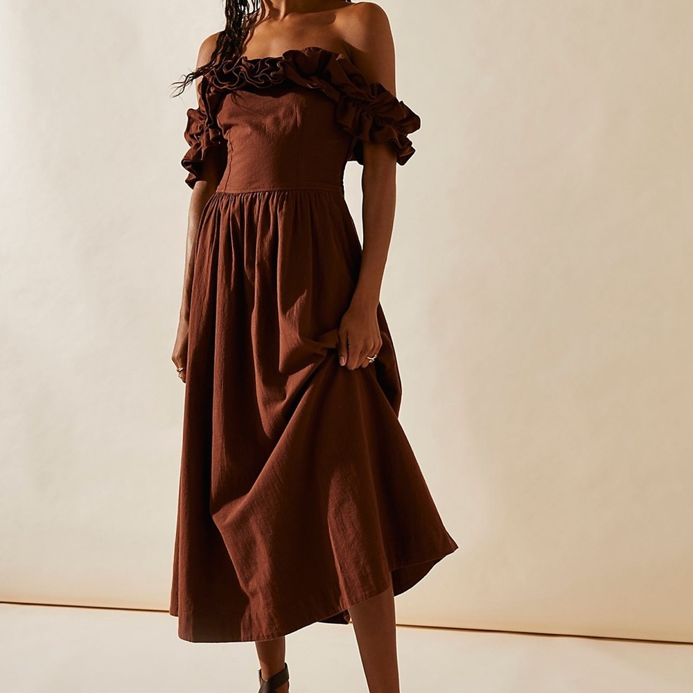 Free people ruffle it up midi dress